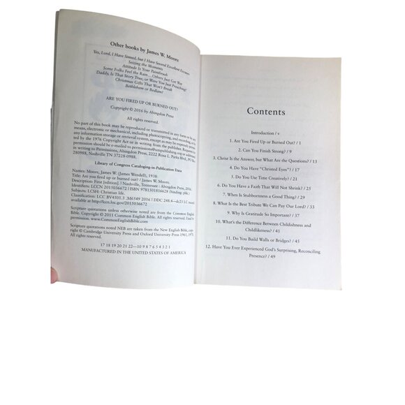 James W. Moore Christian Books Faith Is The Answer Are You Fired Up Top Ten List - Picture 7 of 11